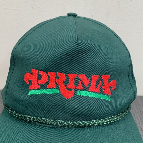 Vintage Prima Rope Snapback Hat Mens Adjustable Green Baseball Cap Luna Basics - Picture 2 of 11